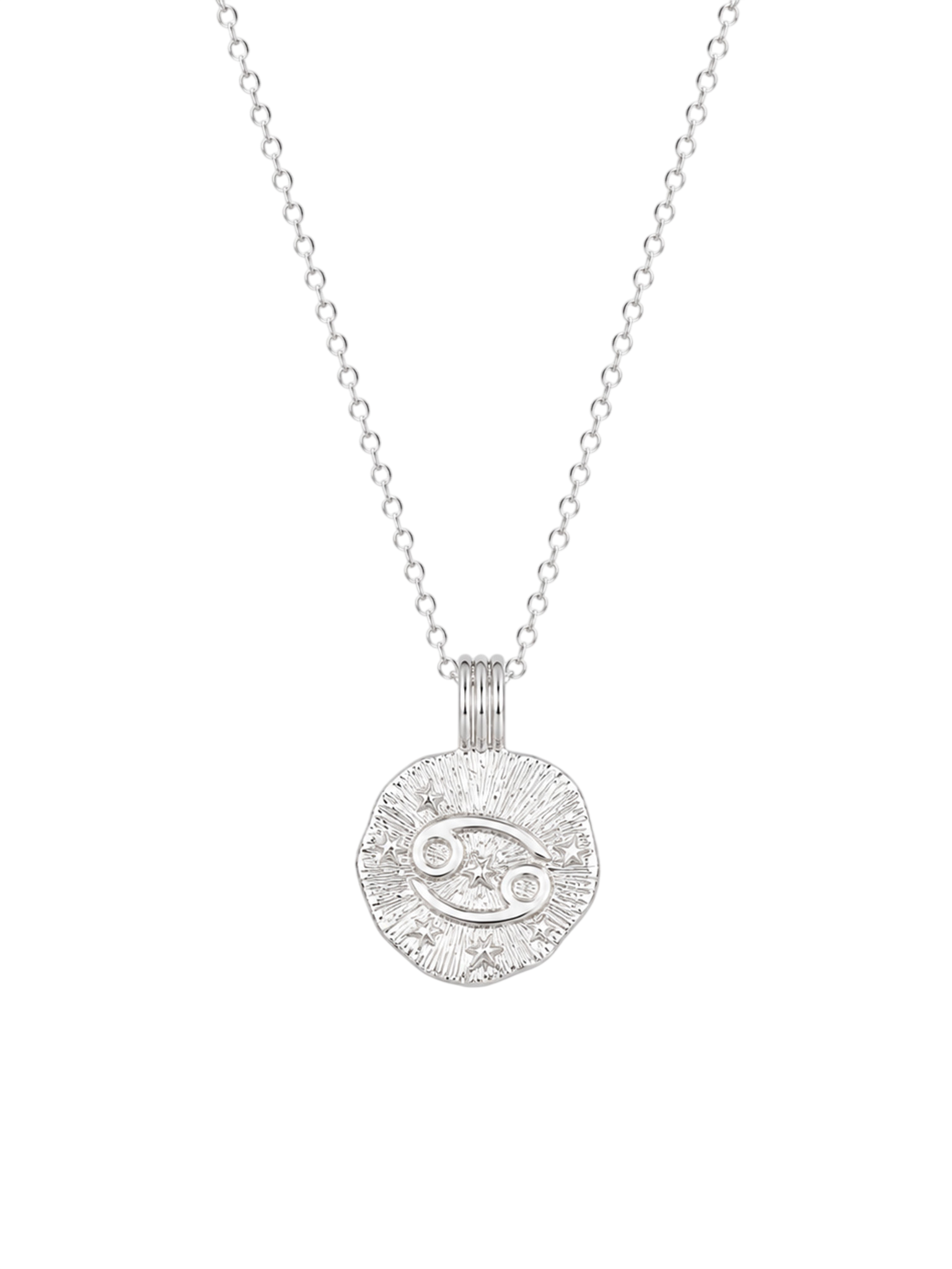 Sun in cancer necklace - sterling silver